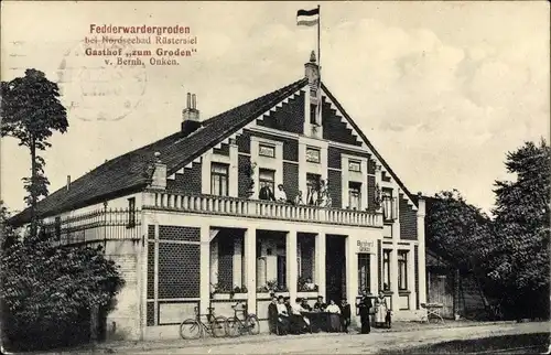 Ak Fedderwardergroden Wilhelmshaven an der Nordsee, Gasthof zum Groden