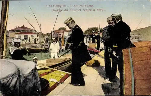 Ak Thessaloniki Griechenland, Admiral Louis Dartige du Fournet, Seeleute