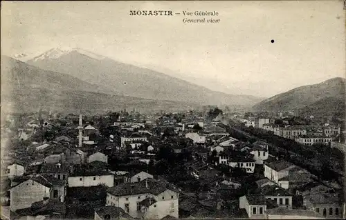 Ak Monastir Bitola Mazedonien, Totalansicht