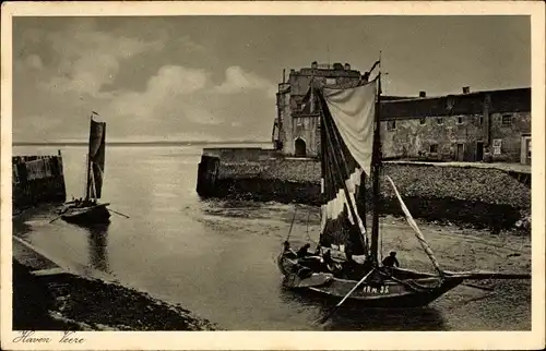 Ak Veere Zeeland Niederlande, Hafen, Boote