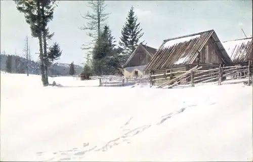 Ak Mönichkirchen in Niederösterreich, Mönichkirchner Schwaig, Winter