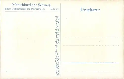 Ak Mönichkirchen in Niederösterreich, Mönichkirchner Schwaig, Winter