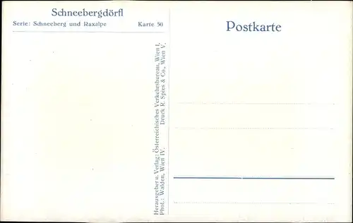 Ak Schneebergdörfl Niederösterreich, Dorfpartie