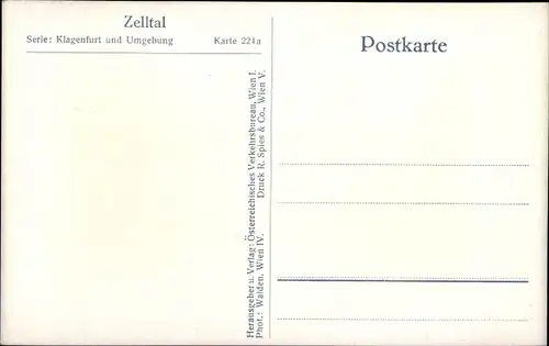 Ak Kärnten Österreich, Motiv im Zelltal