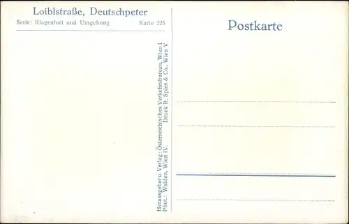 Ak Kärnten, Deutschpeter, Loiblstraße