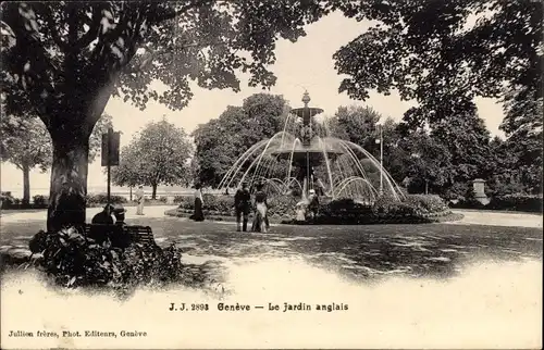 Ak Genf Genf Stadt, Der Englische Garten