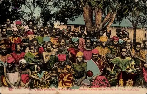 Ak Brazzaville Französisch Kongo, Katechetinnen im Katechismus