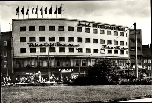 Ak Jena in Thüringen, Interhotel International, Palast Cafe, Palast Theater