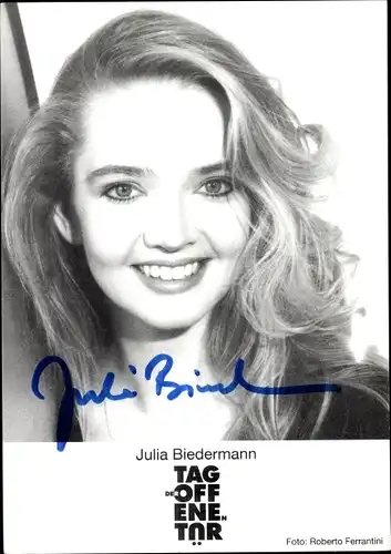 Ak Schauspielerin Julia Biedermann, Portrait, Autogramm, Tag der offenen Tür