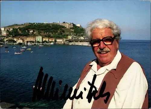 Ak Schauspieler Willy Millowitsch, Autogramm, Portrait, Isola d'Elba