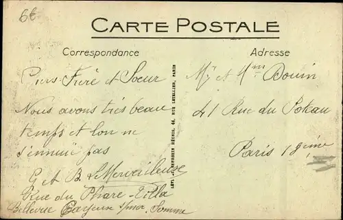 Ak Cayeux sur Mer Somme, Promenade des Planches, Villen