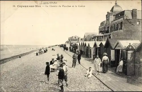 Ak Cayeux sur Mer Somme, Promenade des Planches, Casino