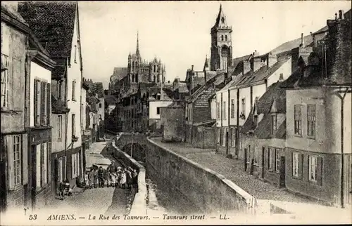 Ak Amiens Somme, Die Straße der Gerber