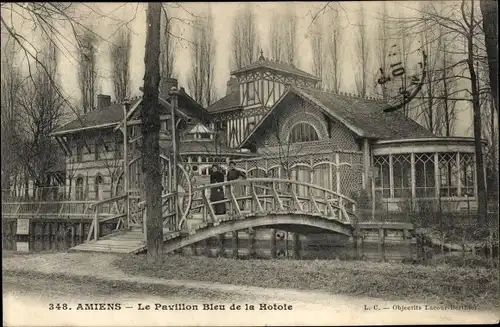 Ak Amiens Somme, Die Blaue Flagge von La Hotoie