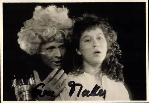 Foto Schauspielerin Eva Mattes, Portrait, Autogramm, Theaterszene