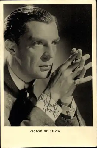 Ak Schauspieler Victor de Kowa, Portrait, Autogramm