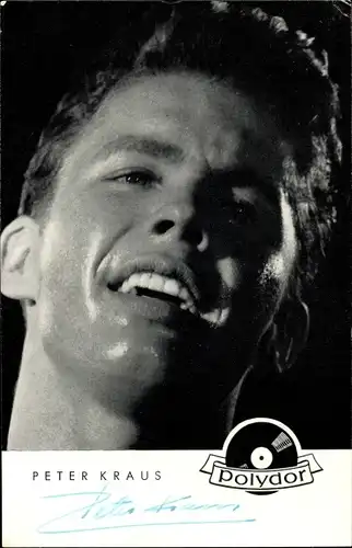 Ak Sänger und Schauspieler Peter Kraus, Polydor, Autogramm