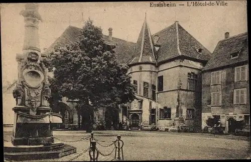 Ak Ensisheim Alsace Haut Rhin, Rathaus