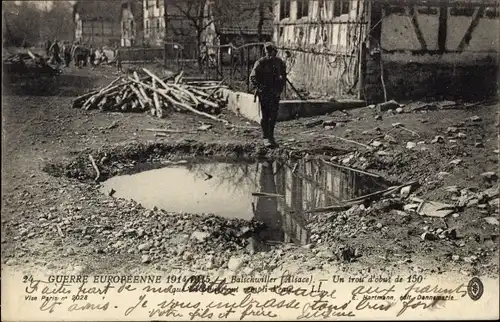 Ak Balschwiller Balschweiler Alsace Haut Rhin, Europäischer Krieg 1914-1915