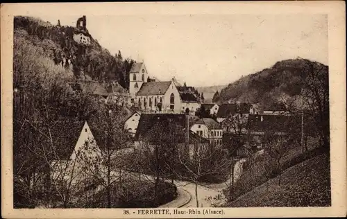 Ak Ferrette Pfirt Elsass Haut Rhin, Teilansicht