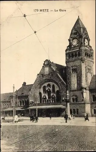 Ak Metz Moselle, Bahnhof