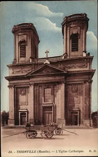Ak Thionville Diedenhofen Lothringen Mosel, Katholische Kirche