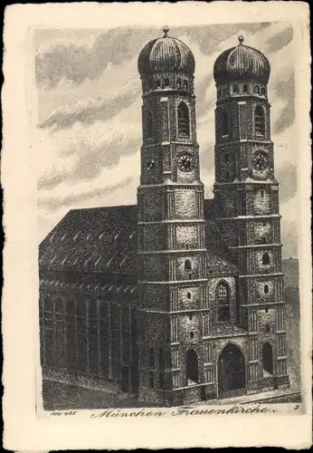 Künstler Ak München, Frauenkirche