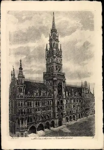 Künstler Ak München, Rathaus