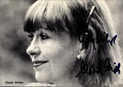 Ak Schauspielerin Ursula Dirichs, Portrait, Autogramm