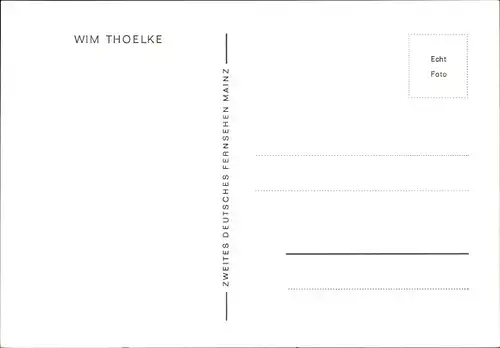 Ak Moderator Wim Thoelke, Portrait, Autogramm