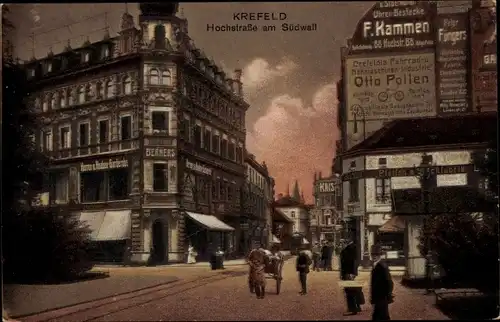 Ak Krefeld am Niederrhein, Hochstraße am Südwall