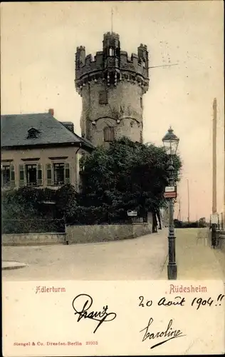 Ak Rüdesheim am Rhein, Adlerturm