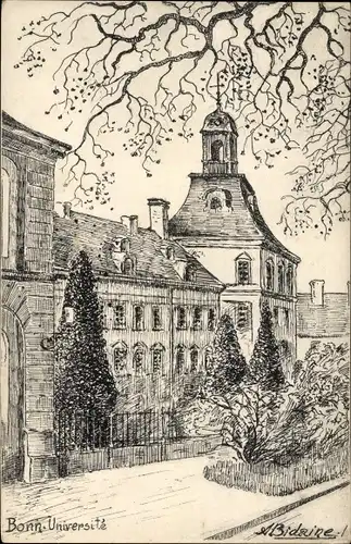 Künstler Ak Bonn am Rhein, Universität