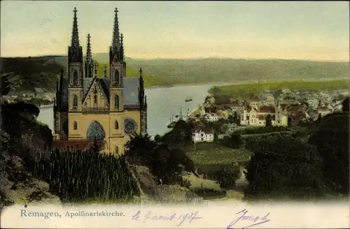 Ak Remagen am Rhein, Apollinariskirche