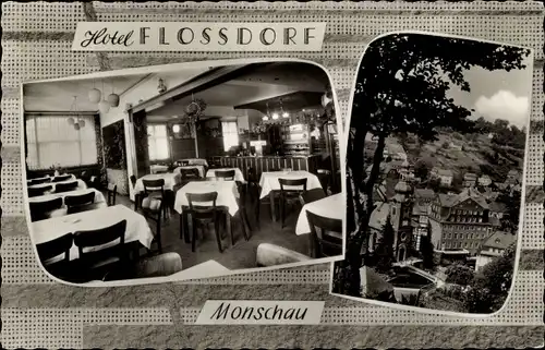 Ak Monschau Montjoie in der Eifel, Hotel Flossdorf, Inneres