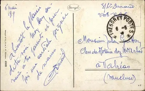 Ak Saarbrücken im Saarland, Schlossplatz, Tram, Denkmal