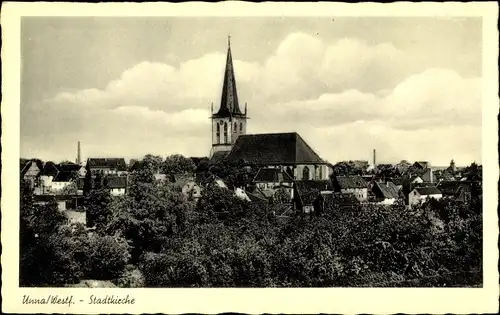 Ak Unna in Westfalen, Stadtkirche