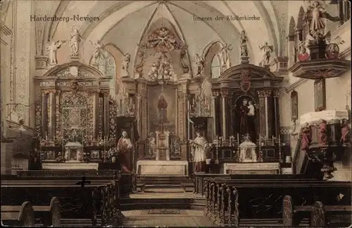 Ak Hardenberg Neviges Velbert Kreis Mettmann, Innenansicht der Klosterkirche