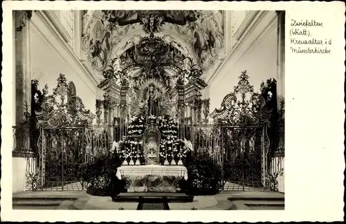 Ak Zwiefalten in Württemberg, Münsterkirche, Kreuzaltar