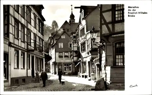 Ak Monschau Montjoie in der Eifel, Straßenpartie, Friedrich Wilhelm Brücke