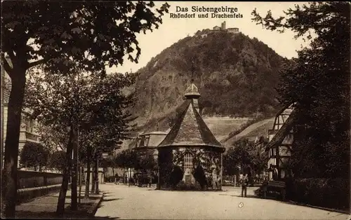 Ak Rhöndorf Königswinter, Kapelle, Drachenfels