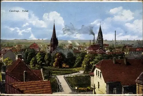 Ak Castrop Rauxel im Ruhrgebiet, Gesamtansicht Castrop