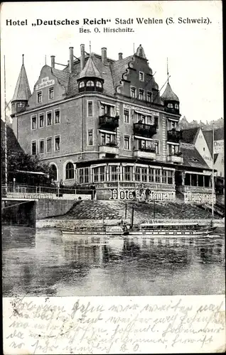 Ak Stadt Wehlen an der Elbe Sächsische Schweiz, Hotel Deutsches Reich