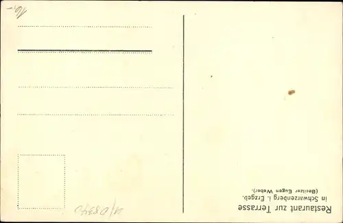 Ak Schwarzenberg im Erzgebirge Sachsen, Restaurant zur Terrasse