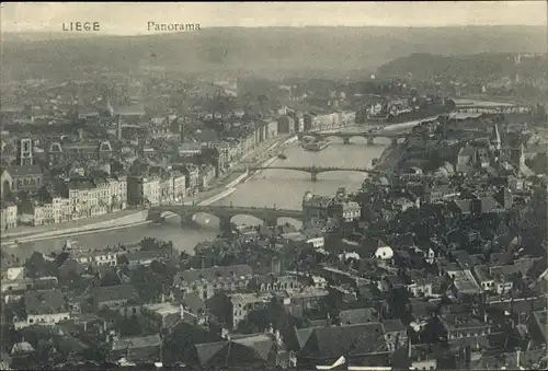 Ak Liège Lüttich Wallonien, Panorama, Luftaufnahme