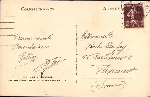 Ak La Normandie, Kostüm aus der Umgebung von Avranches