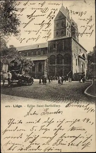 Ak Liège Lüttich Wallonien, St. Bartholomä Kirche