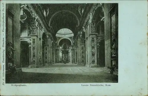 Ak Roma Rom Lazio, Innere Peterskirche