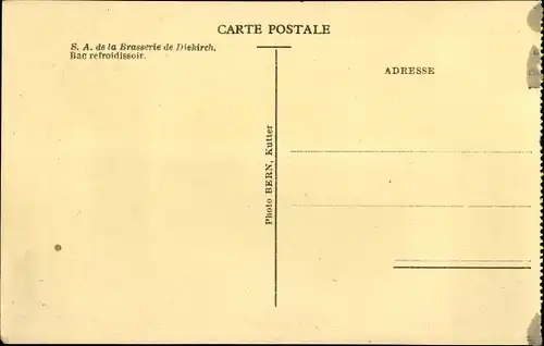 Ak Diekirch Luxemburg, S. A. de la Brasserie, Bac refroidissoir