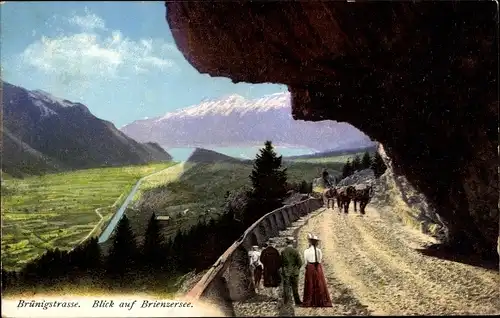 Ak Brünigstraße, Blick auf Brienzersee